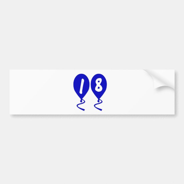 18 Birthday Balloons Bumper Sticker (Front)