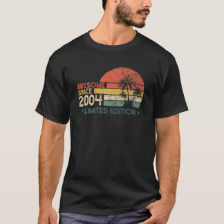 18 Birthday Gifts Awesome Since 2004 Limited Editi T-Shirt