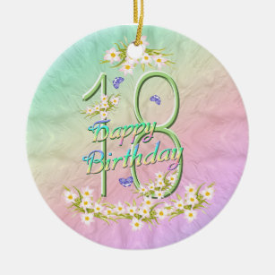 18 Birthday Rainbow Ornament