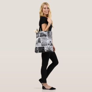 18 Black and White Photo Collage Template Framed Tote Bag