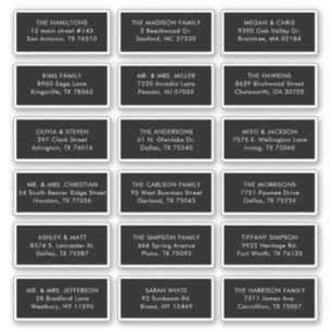 18 Black Guest Recipient Name Address Shipping