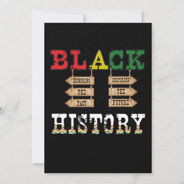 18 Black History Month African American Black Prid Save The Date (Front)