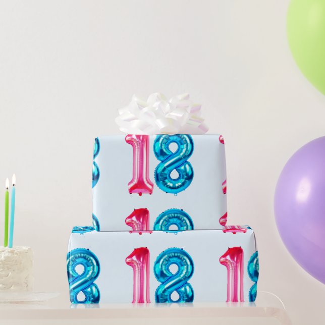 18 Blue Wrapping Paper (Party Gifts)
