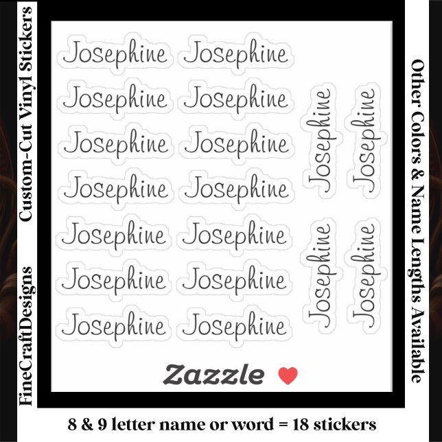 18 Custom Modern 8/9 Letters Name Word Black (Creator Uploaded)