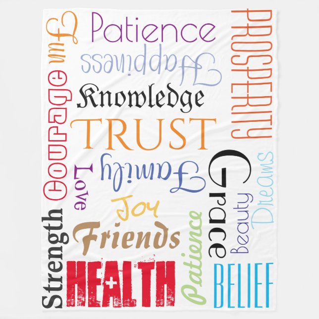 18 Extraordinary Life Wishes Blanket, fleece Blanket (Front)