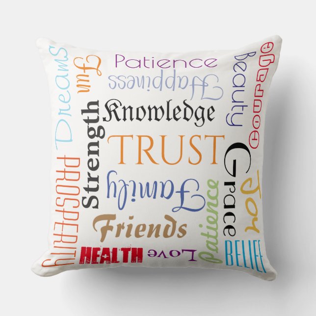 18 Extraordinary Life Wishes Pillow (Front)