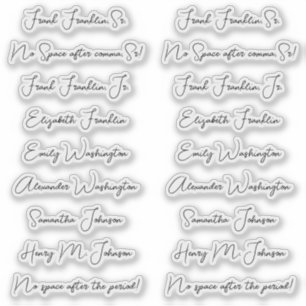 18 Guest Names Elegant Monoline Calligraphy Script