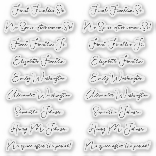 18 Guest Names Elegant Monoline Calligraphy Script (Front)