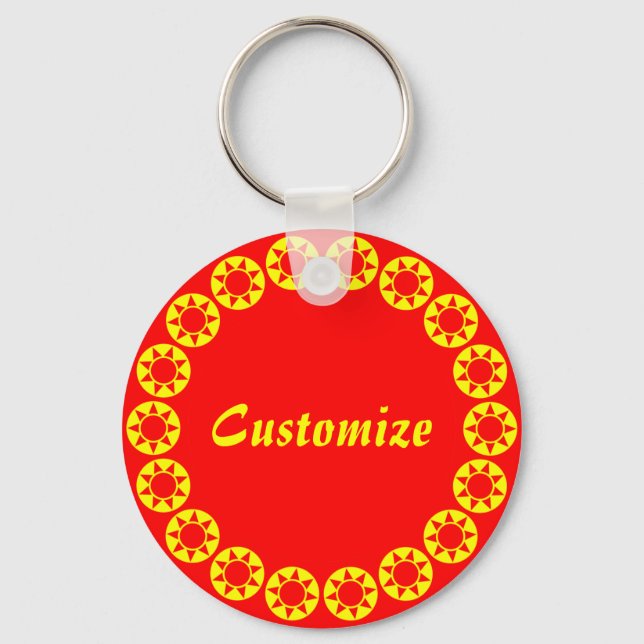 18 Hours in a Day Template v1 Key Ring (Front)
