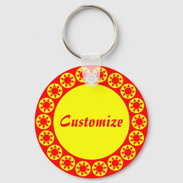 18 Hours in a Day Template v2 Key Ring (Front)