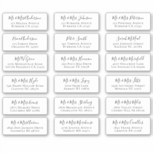 18 Individual Script Name Address Labels