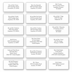 18 Informal Individual Guest Name Address Shipping