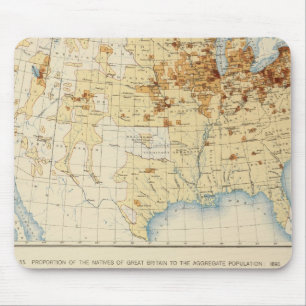 18 Natives of Great Britain 1890 Mouse Pad