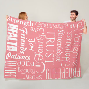 18 Personalised Names or Words Best Wishes fleece Blanket