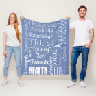 18 Personalised Names or Words Best Wishes fleece