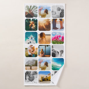 18 Photo Bath Towel Rounded Template
