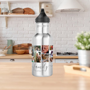 18 Photo Collage Cute Family Love Memory 532 Ml Water Bottle