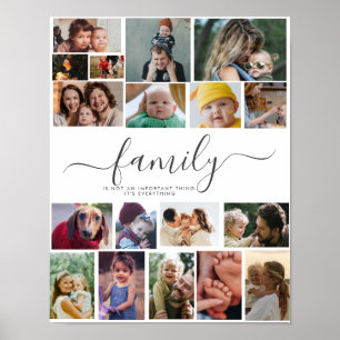 18 Photo Collage Cute Family Love Memory Poster
