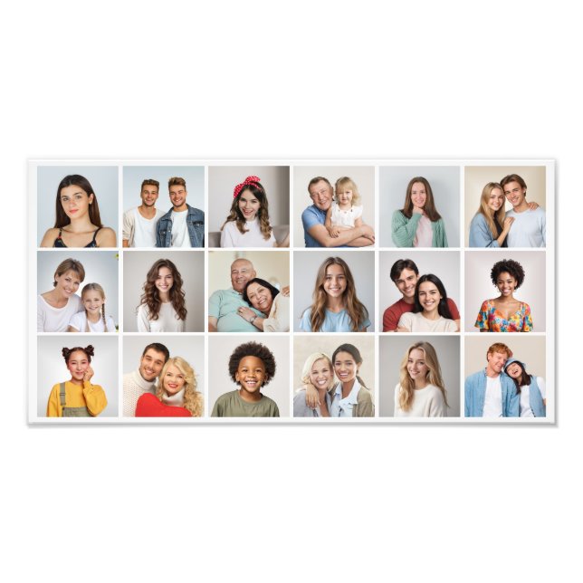 18 Photo Collage Editable Colour Photo Enlargement Print (Front)