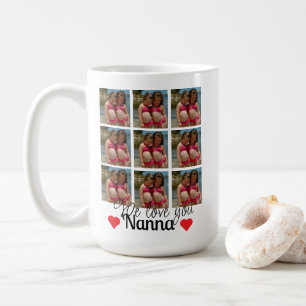 18 Photos Collage Nanna Birthday Gift Coffee Mug