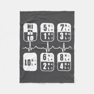 18 Speeds Shift Trucker Heartbeat Funny Truck Fleece Blanket
