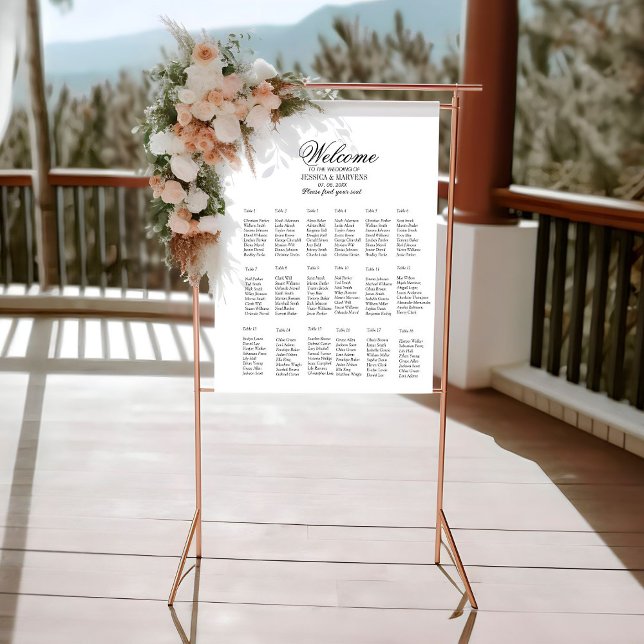 18 Table Elegant Modern wedding seating chart (Creator Uploaded)