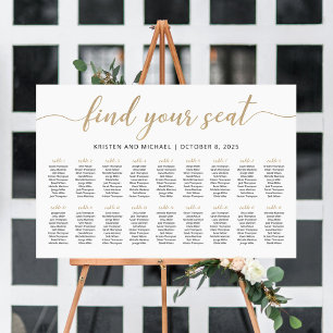 18 Tables Find Your Seat Seating Chart Plan