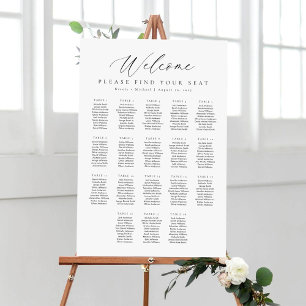 18 Tables Welcome Seating Chart