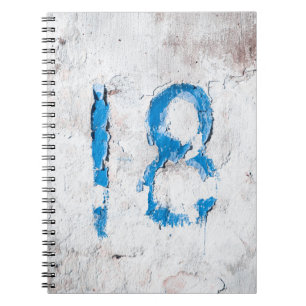 18 text on wall notebook