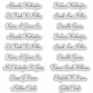 18 Wedding Guest Names Elegant Script