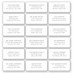 18 Wedding Guest Recipient Name Address Shipping 