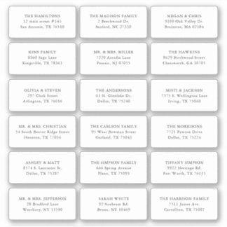 18 Wedding Guest Recipient Name Address Shipping 