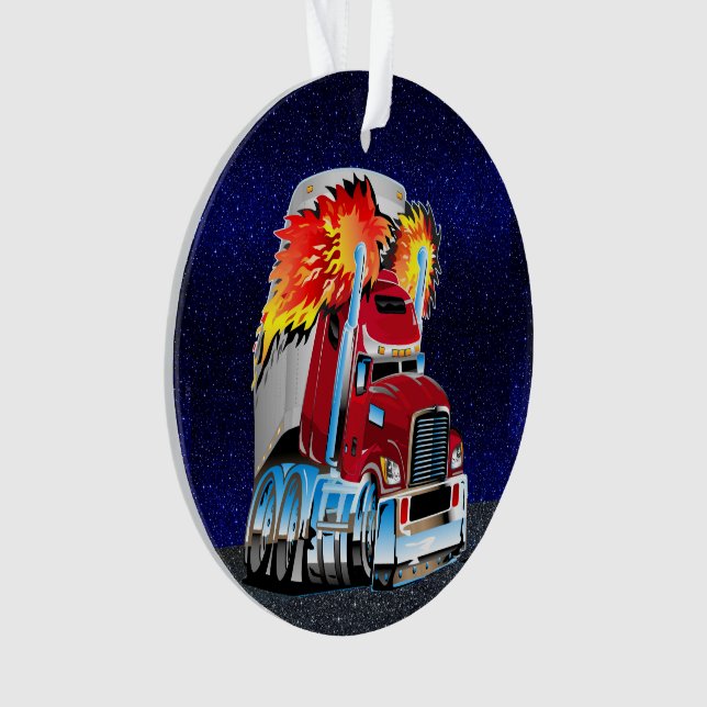 18 Wheeler - Semi Trailer - Truck Ornament (Front)