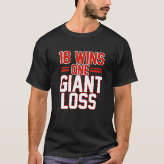 18 WINS 1 GIANT LOSS NEW YORK FOOTBALL SHIRT  