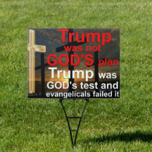 18" x 24" double trump is not god's plan