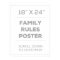 18" x 24" Family Rules Poster