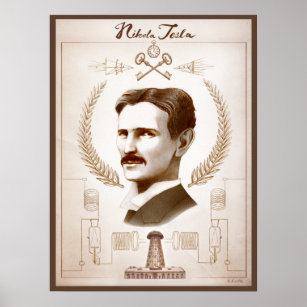 18 x 24 inch Tesla Poster