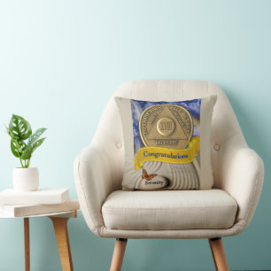 18 Year CUSTOM NAME Sober Anniversary Serenity Cushion