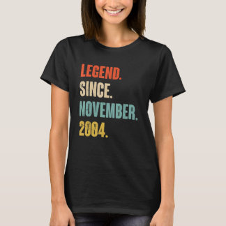 18 Year Old 18th Birthday   Legend Since November  T-Shirt