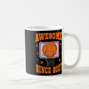 18 Year Old Awesome Since 2007 18th Birthday Sketl Coffee Mug