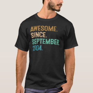 18 Year Old Awesome Since September 2004 18th Bir T-Shirt