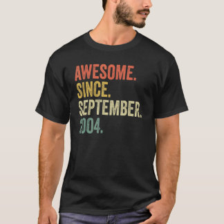 18 Year Old Awesome Since September 2004 18th Birt T-Shirt