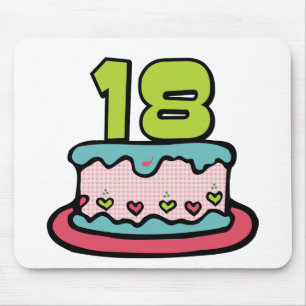 18 Year Old Birthday Cake Mouse Pad