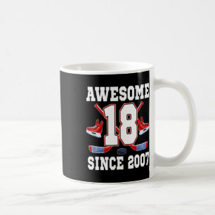 18 Year Old Birthday Ice Hockey Theme Awesome Sinc Coffee Mug