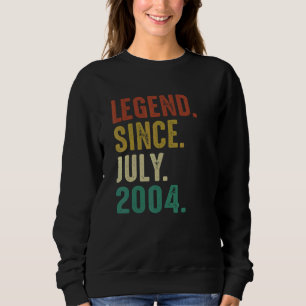 18 Year Old Birthday Legend Since July 200 Sweatshirt