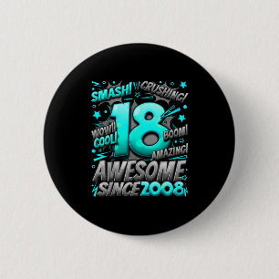 18 Year Old For Boys 18th Birthday Boy 18 Year Old 6 Cm Round Badge