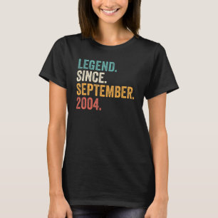 18 Year Old Legend Since September 2004 18th Birt T-Shirt