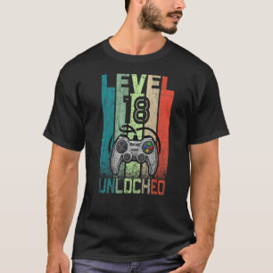 18 Year Old  Level 18 Unlocked 18th Birthday Boy G T-Shirt
