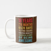 18 Years 216 Months Of Being Awesome 18th Coffee Mug (Left)