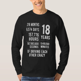 18 Years Married Funny 18th Wedding Anniversary 1 T-Shirt